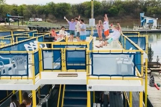 a group of people on a boat
