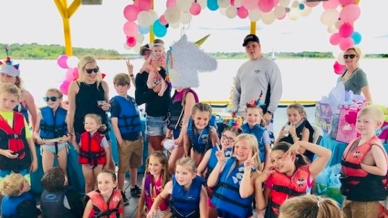 a group of people posing for a photo