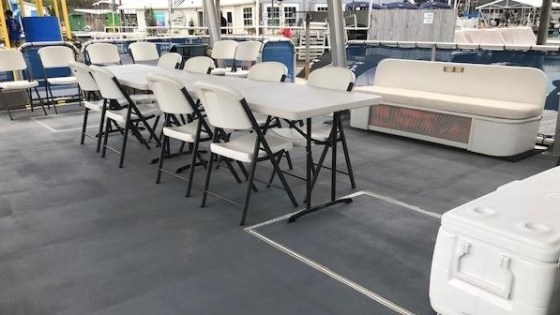 a group of people sitting at a table