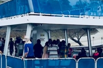 a group of people on a boat