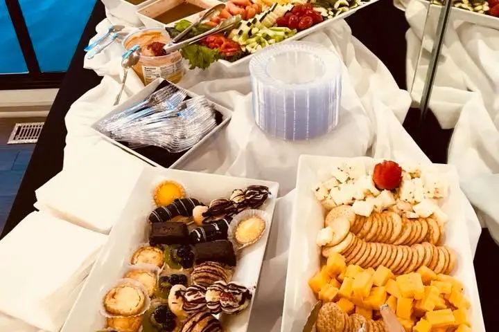 a bunch of food on a table