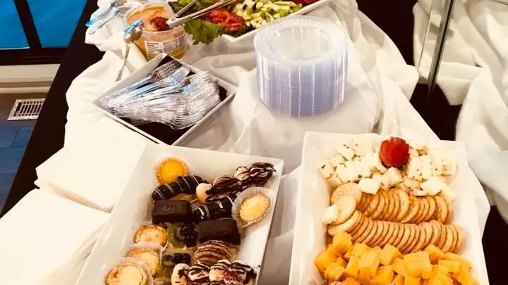 a bunch of food on a table