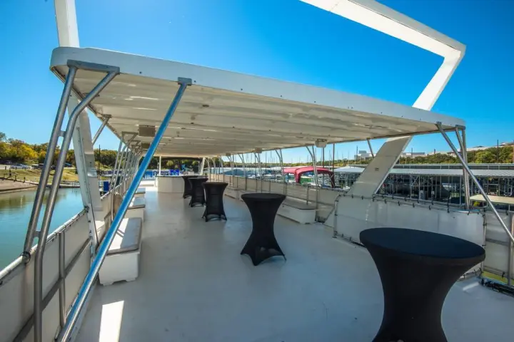 a wooden boat in a body of water