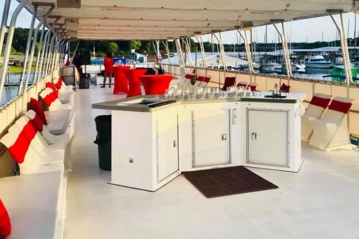 a boat sitting on top of a table