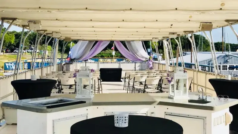 a boat sitting on top of a table