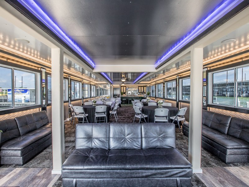 a bench in a train station