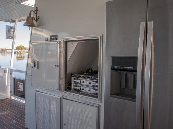 a refrigerator in a room