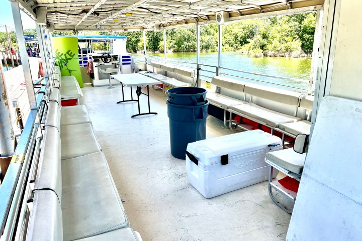 a building with a metal fence