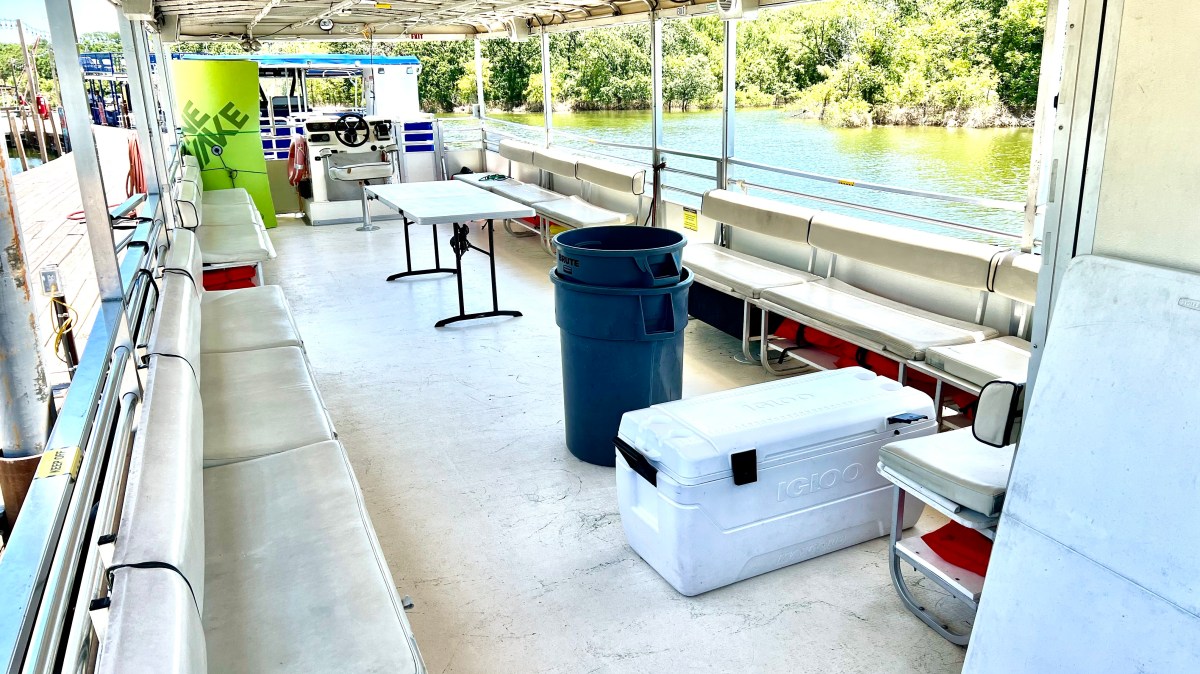 a building with a metal fence