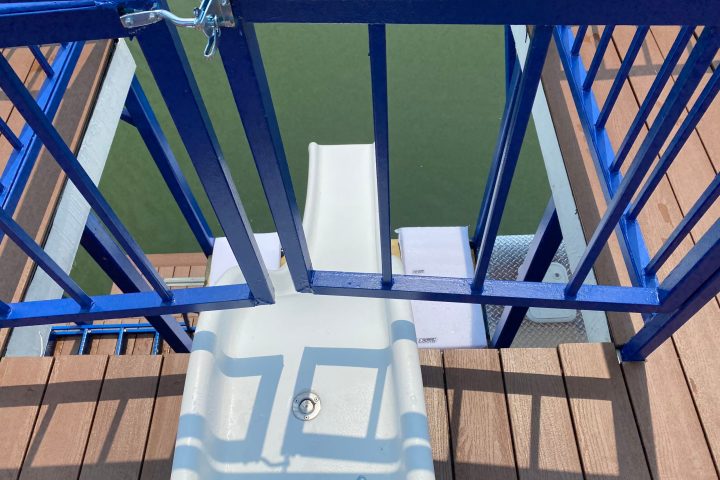 a close up of a metal fence