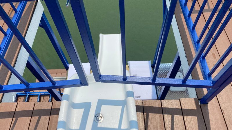 a close up of a metal fence